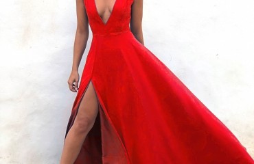 Vestido Azul Sin Manga