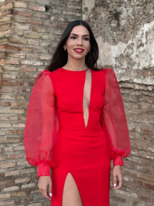 Vestido Brisa mangas abollonadas
