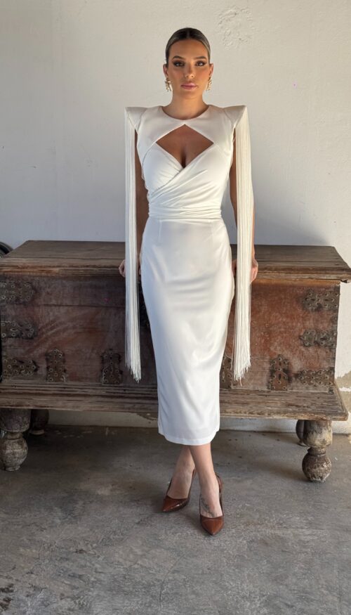 Vestido salvatore Blanco Raja Midi special