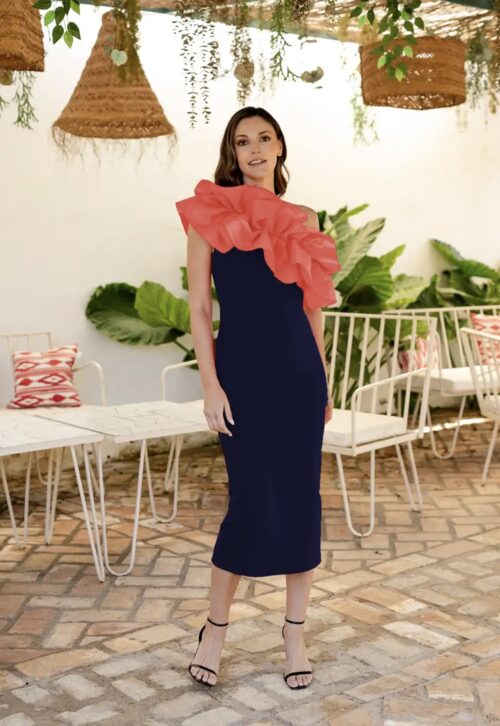 Vestido trapani bicolor