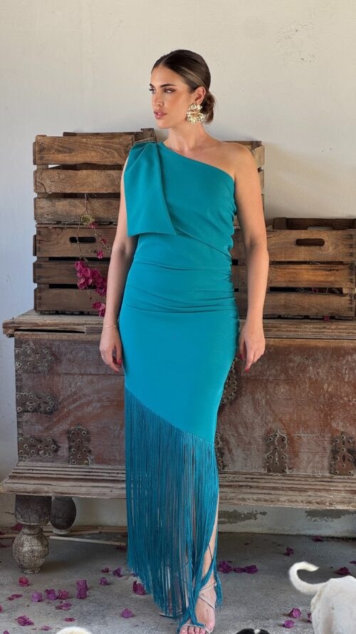 Vestido Lazo Flecos