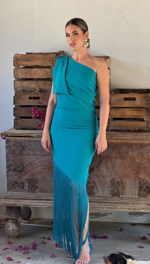 Vestido Lazo Flecos